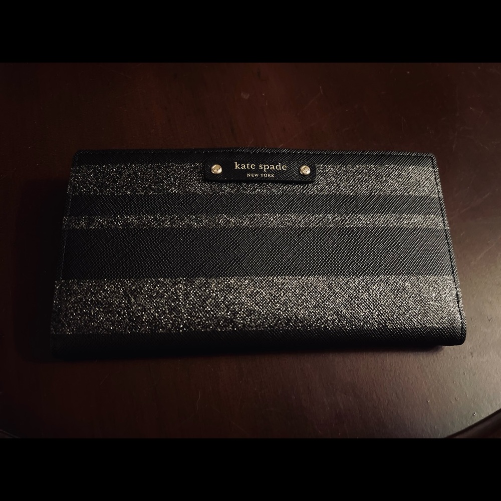 Kate Spade Stripped Glitter Wallet